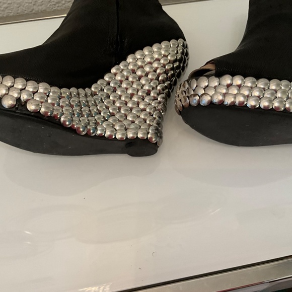 JEFFERY CAMPBELL HAVANA LAST WEDGE STUDDED PEEP TOE BOOTE 7.5 ♥️😍 - Picture 16 of 16